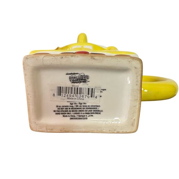 3/$20 Spongebob Squarepants 20 Oz Ceramic Large Character Coffee Mug Nickelodeon - Picture 7 of 10